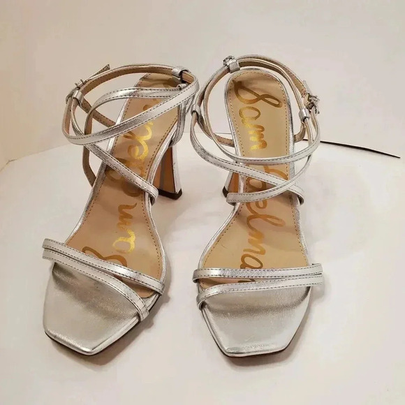 Sam Edelman Silver Strap Sandals - Picture 1 of 5